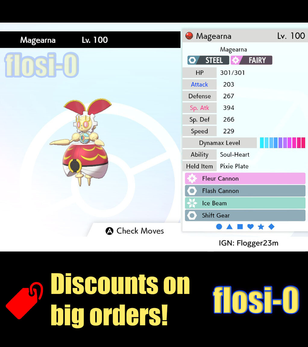 6IV Magearna Original Color or Regular Magearna Pokemon Sword and Shield