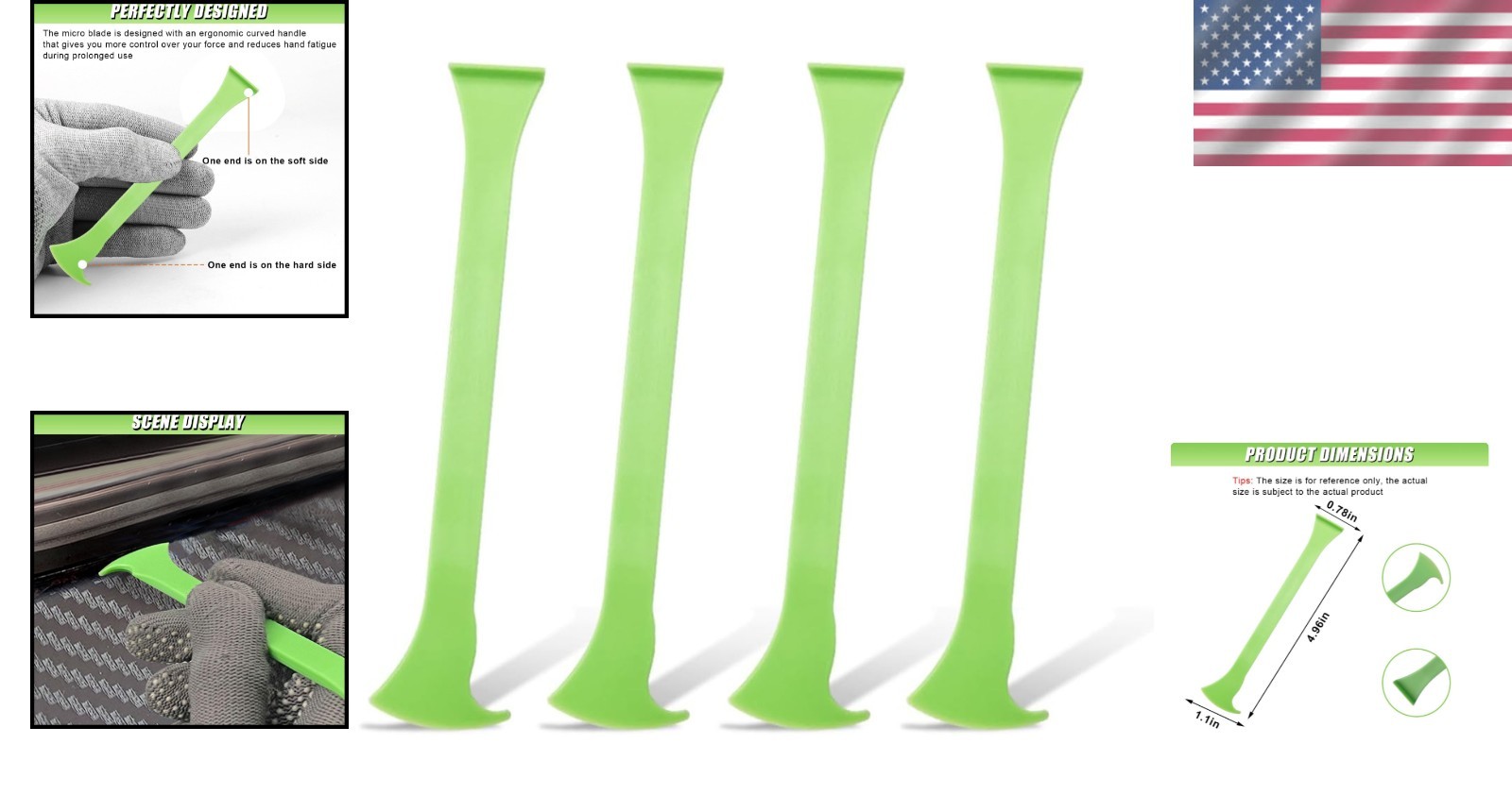 Compact 4PCS Micro Vinyl Squeegee Set - Perfect for Seamless Film Application
