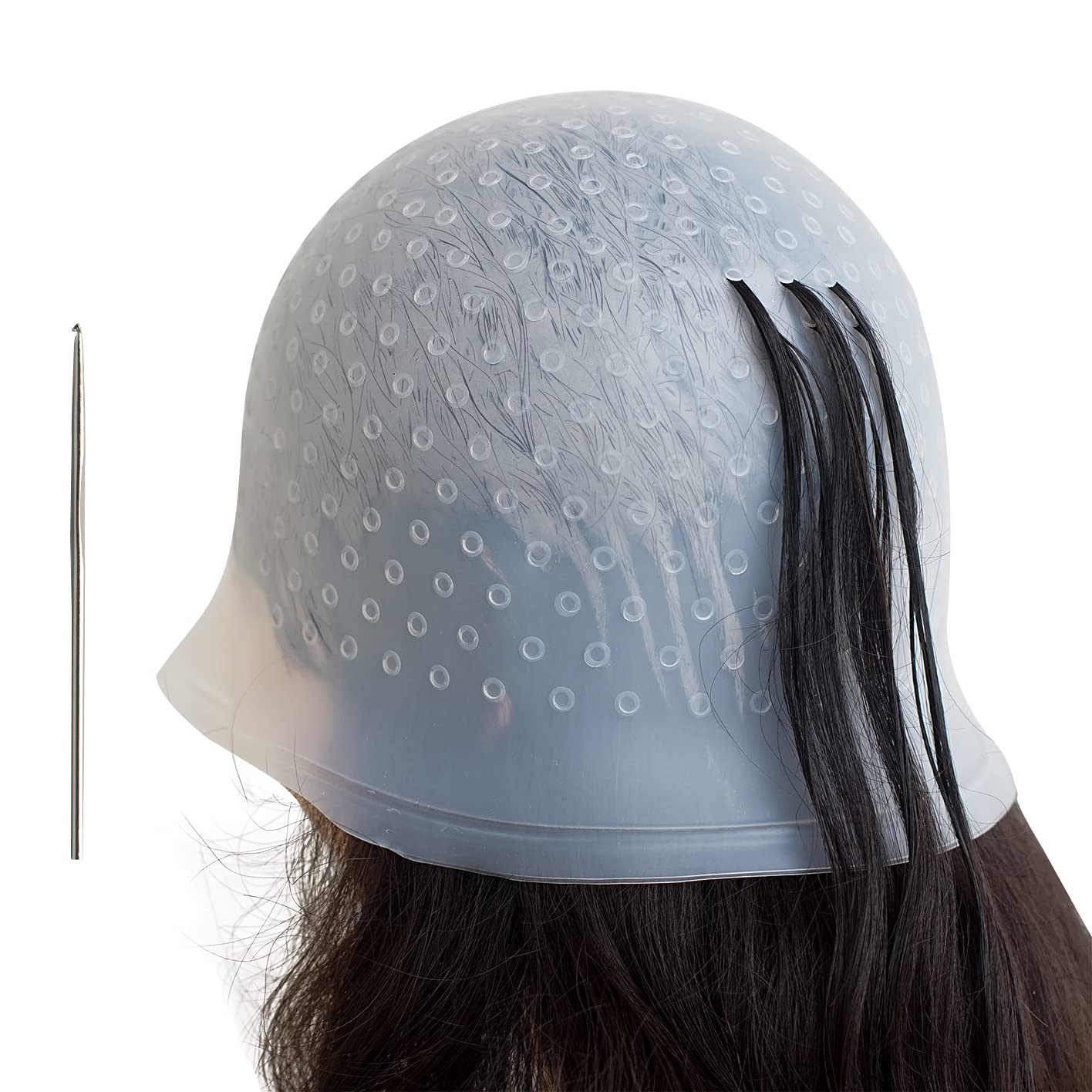 Pre Holes Highlighting Cap Reusable Bleaching Silicone Hair DIY Dyeing Color