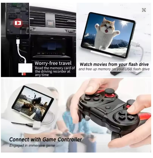 USB C SD Card Reader Micro SD to Type C OTG Adapter for iPhone Macbook Samsung