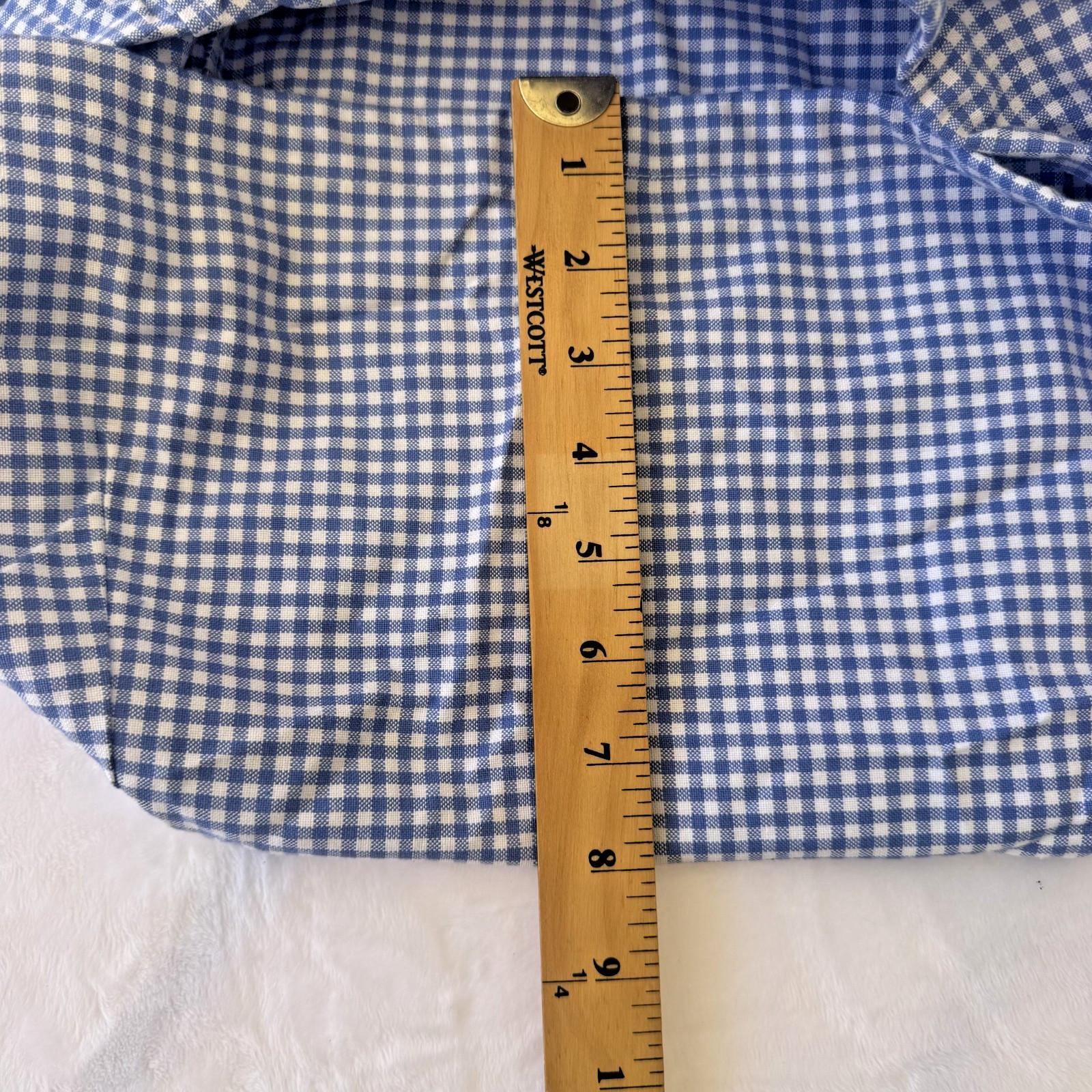 PBK Pottery Barn Kids Sabrina Medium Basket Liners Blue Gingham Check NWT