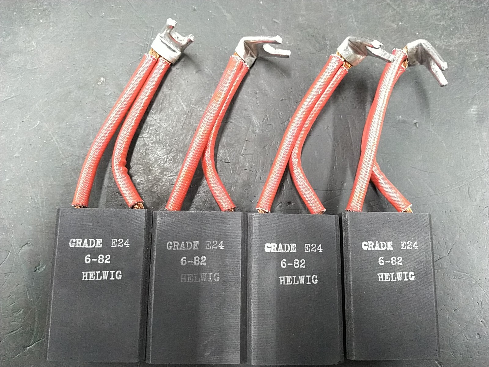 (Lot of 4) Helwig Carbon 7195 Brush 1-7/8" length x 1-1/4" width x 9/16" thick