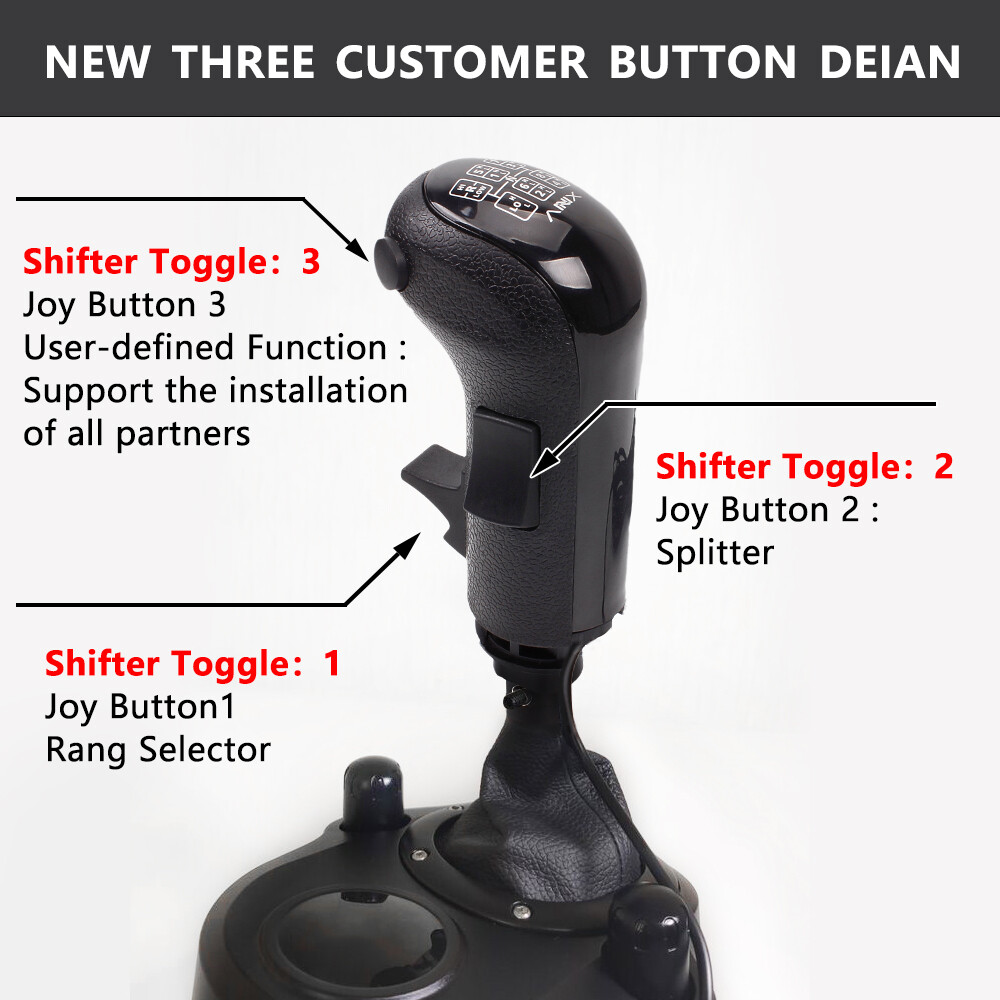 USB Truck Simulator Shifter Gearshift Knob for Logitech G29 G27 G25/Thrustmaster