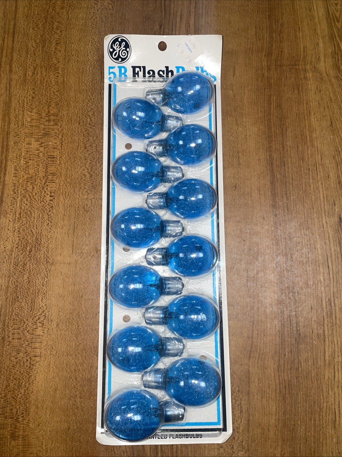 Vintage General Electric GE 5B Camera Flash Bulbs Blue NOS Pack Of 12
