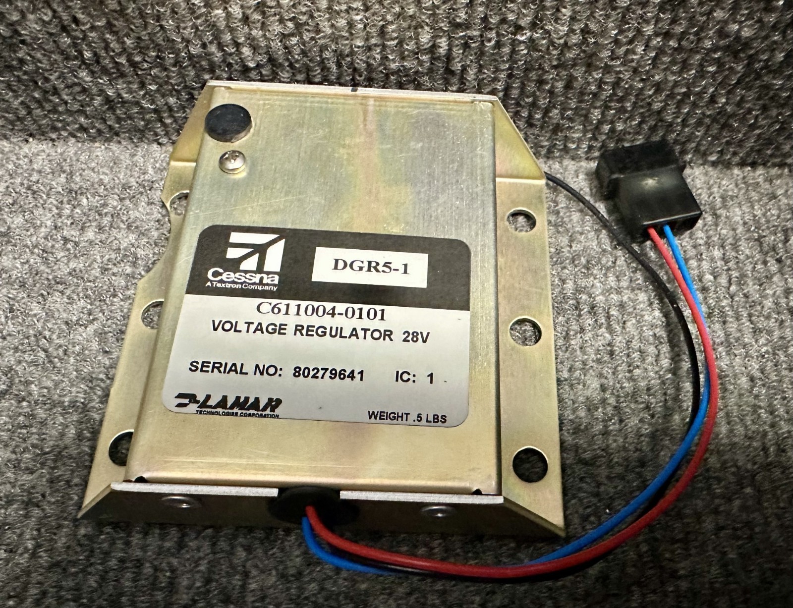 Cessna Regulator Assembly, P/N: C611004-0101