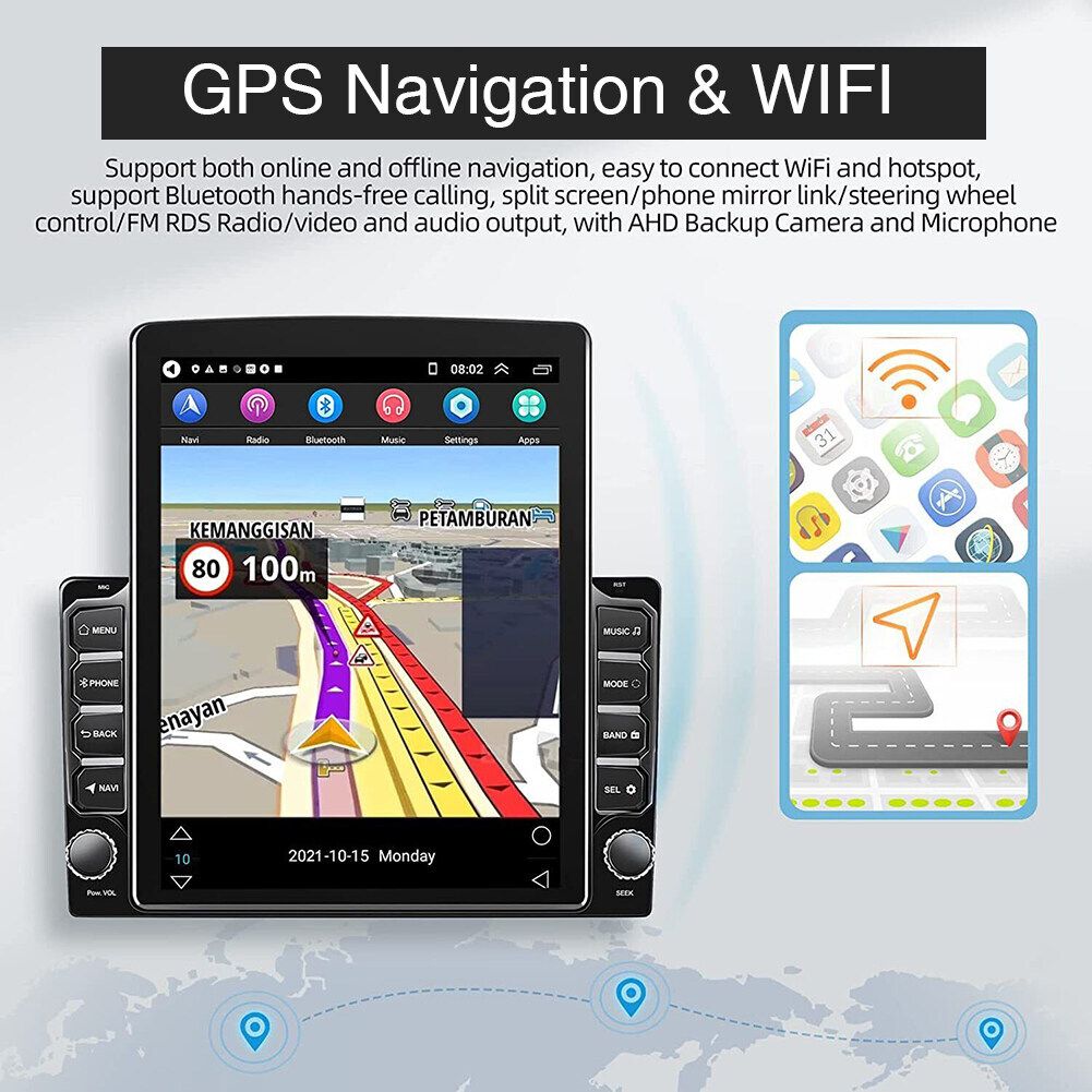 9.7" For Toyota Camry 2007-2011 Android CarPlay Car Stereo Radio GPS Navi WiFi