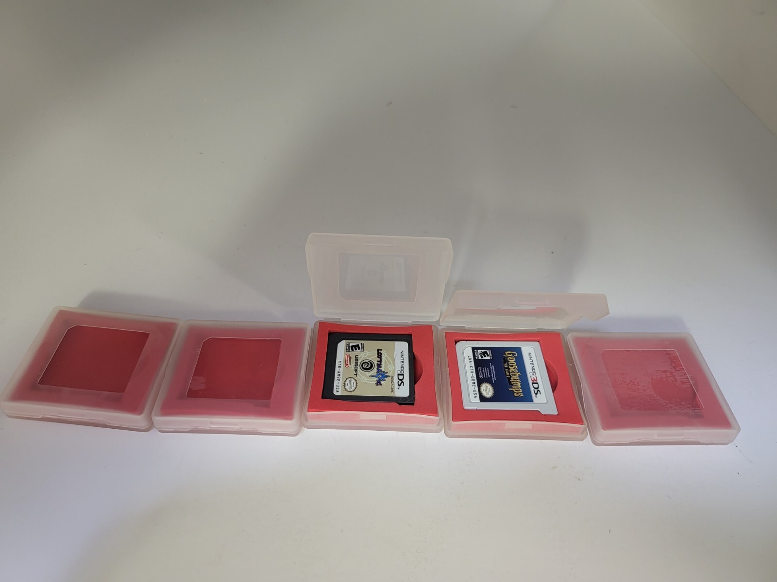 5 NEW Padded RED Protective Cartridge Game Cases for Nintendo DS & 3DS  #13P