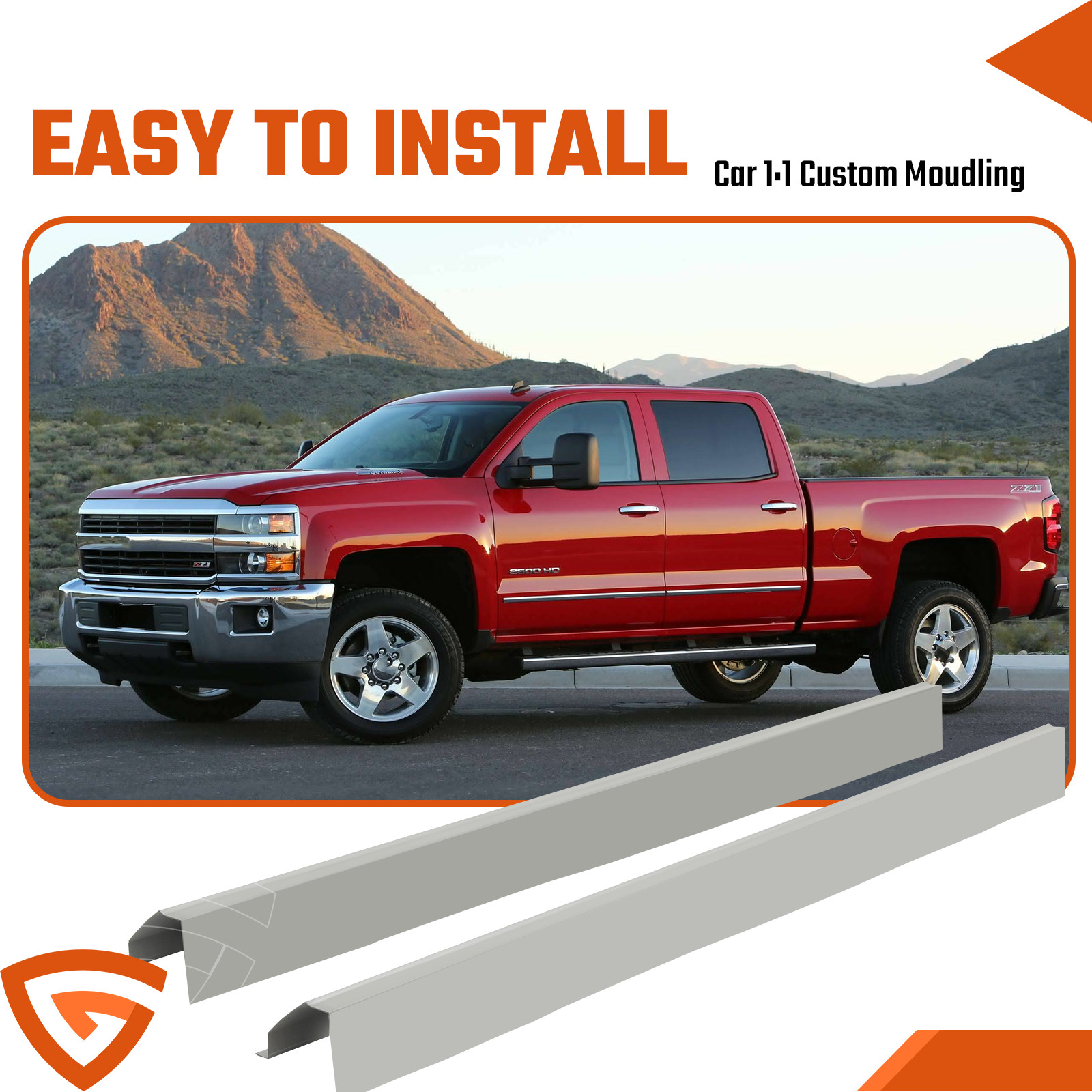 Outer Rocker Panel Pair For 2014-2016 Chevy Silverado GMC Sierra 4 Door Crew Cab