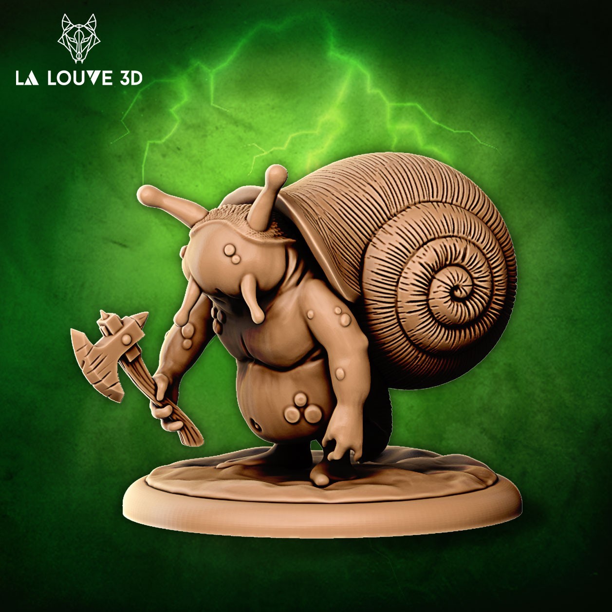 Dungeons and Dragons Playable Character - Gastrosapien Snail People - Barbarian