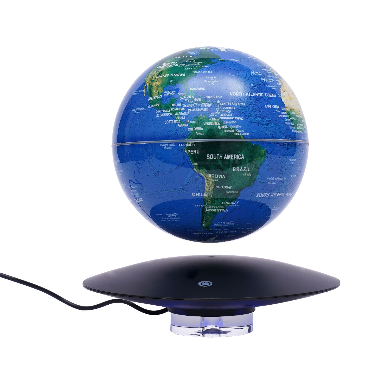 6in Magnetic Levitating Globe with LED Gradient Light Floating Earth Desk Decor
