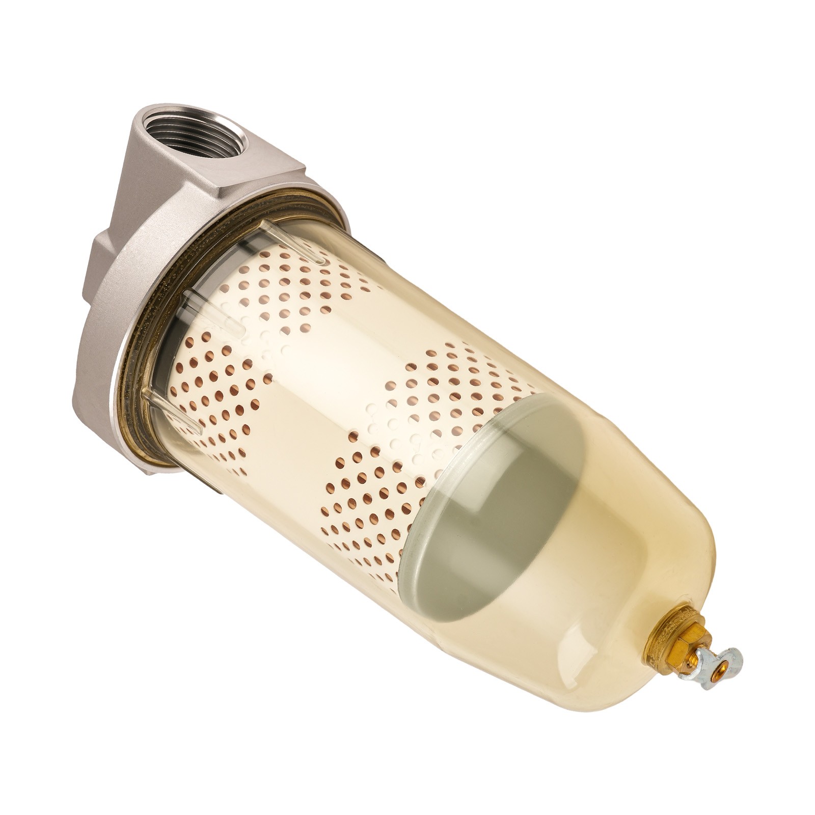 496 Fuel Tank Filter Assembly For Gasoline Diesel Water Separate w/ 1" NPT Cap