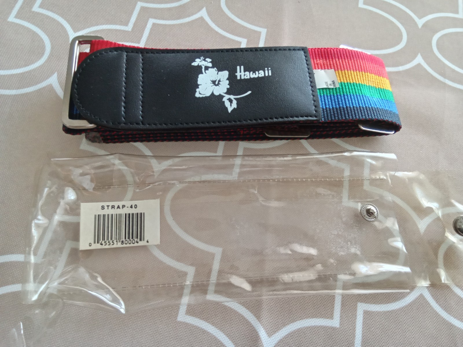 Hawaii Rainbow Stripe Luggage Strap Brand New in Wrapper