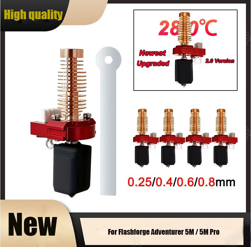 0.25/0.4/0.6/0.8mm Hotend Nozzle For Flashforge Adventurer 5M/5M Pro Printer SDE