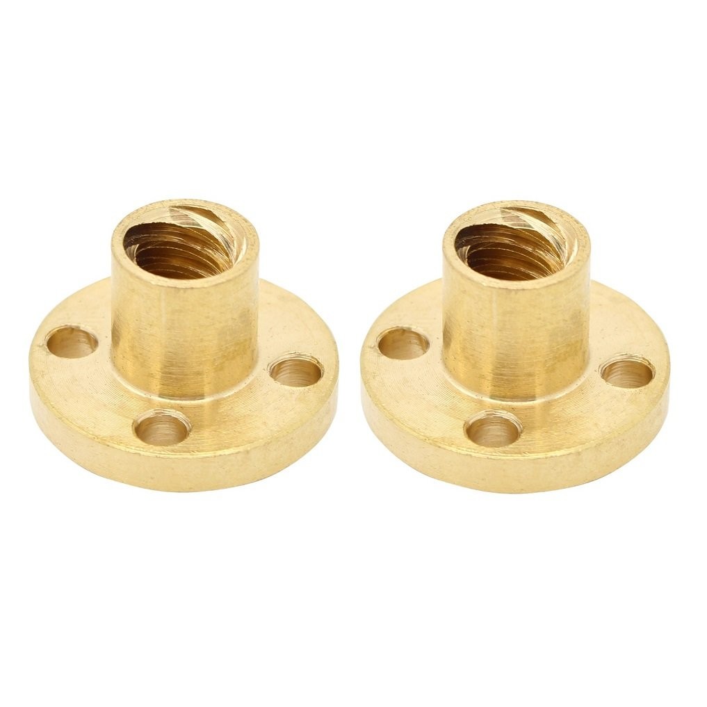 2PCs Tr8x8 Lead Screw Brass Nut (Acme Thread, 2mm Pitch, 4 Start, 8mm Lead) f...