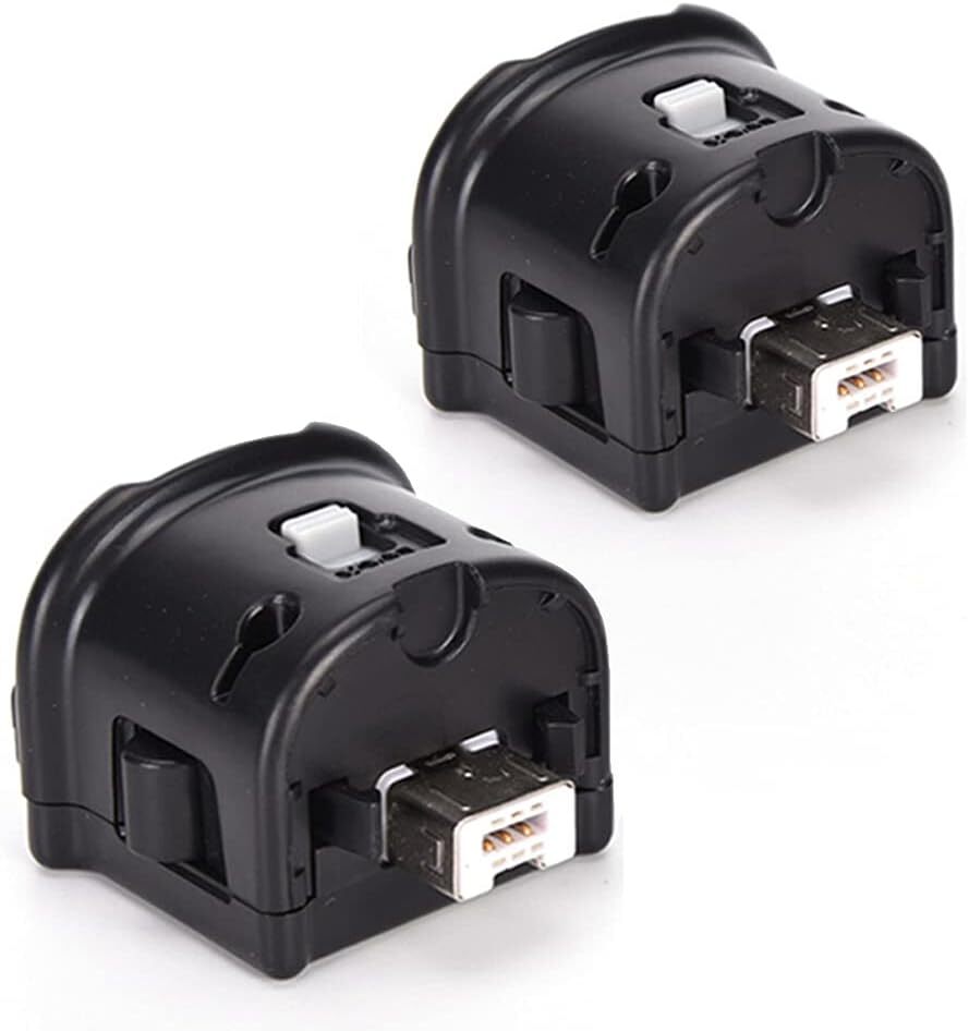 1/2x Motion Plus Sensor Adapter Attachment Nintendo Wii /Wii U Controller Black