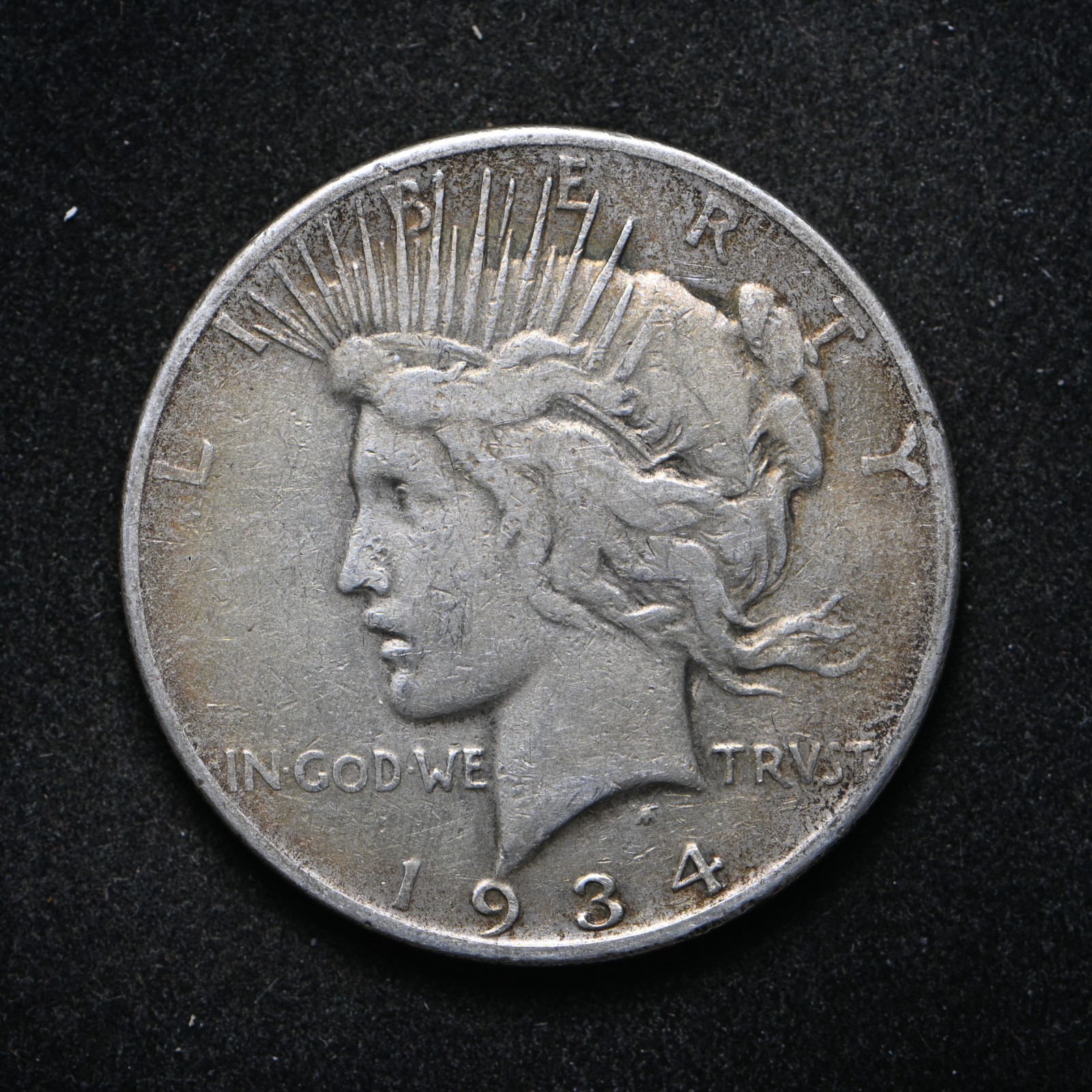 1934-S Peace Silver Dollar  Fine (cn16942)