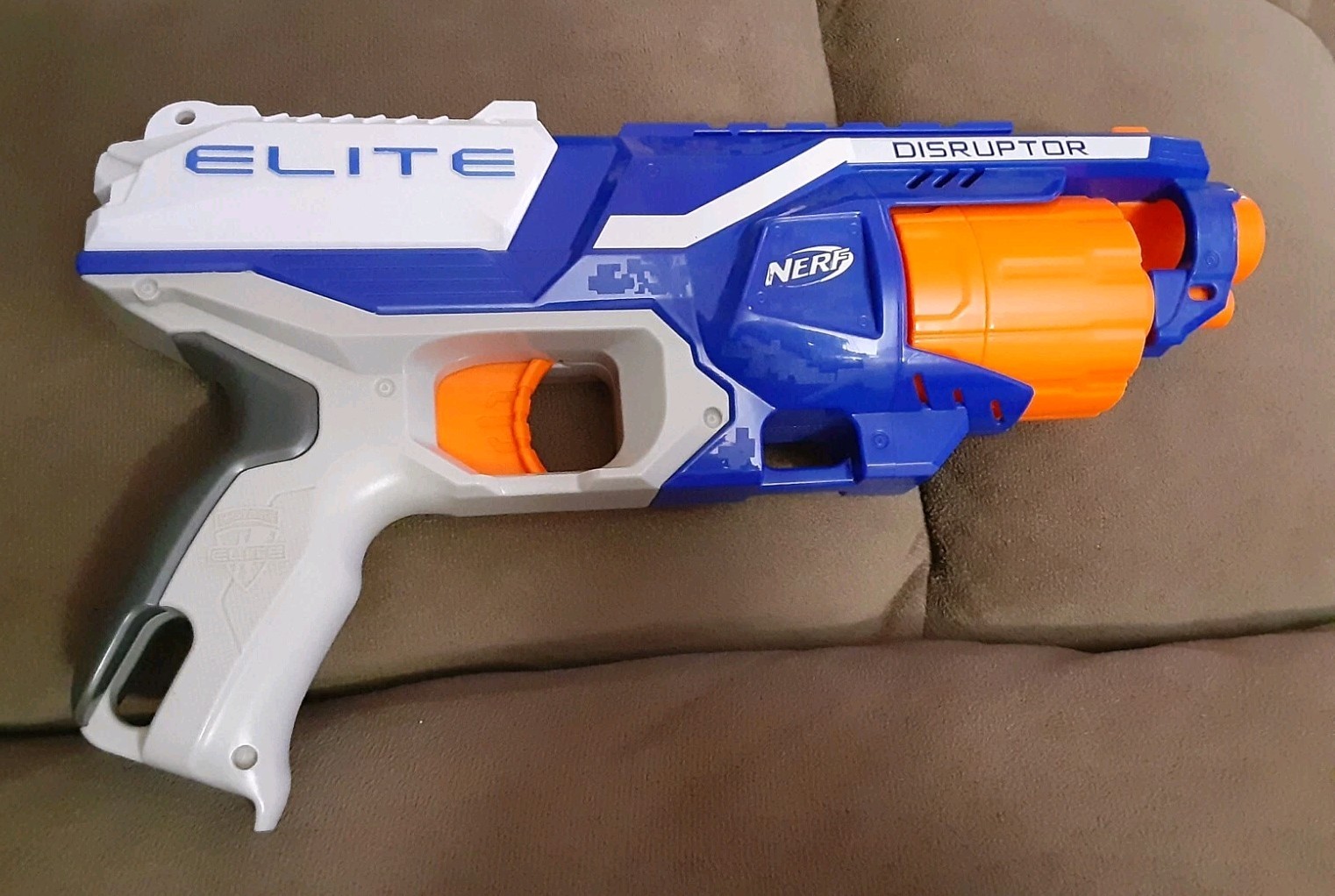Nerf Disruptor Elite Blaster N-Strike 6 Dart Toy Gun 90 Ft Range No Darts Blue
