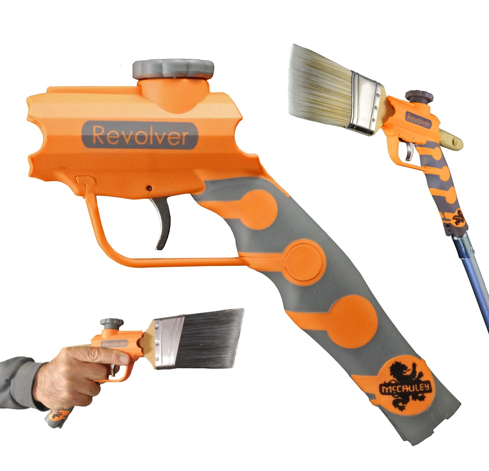 Revolver Pro by McCauley Tools Paint Brush Extender for Painting high Orange