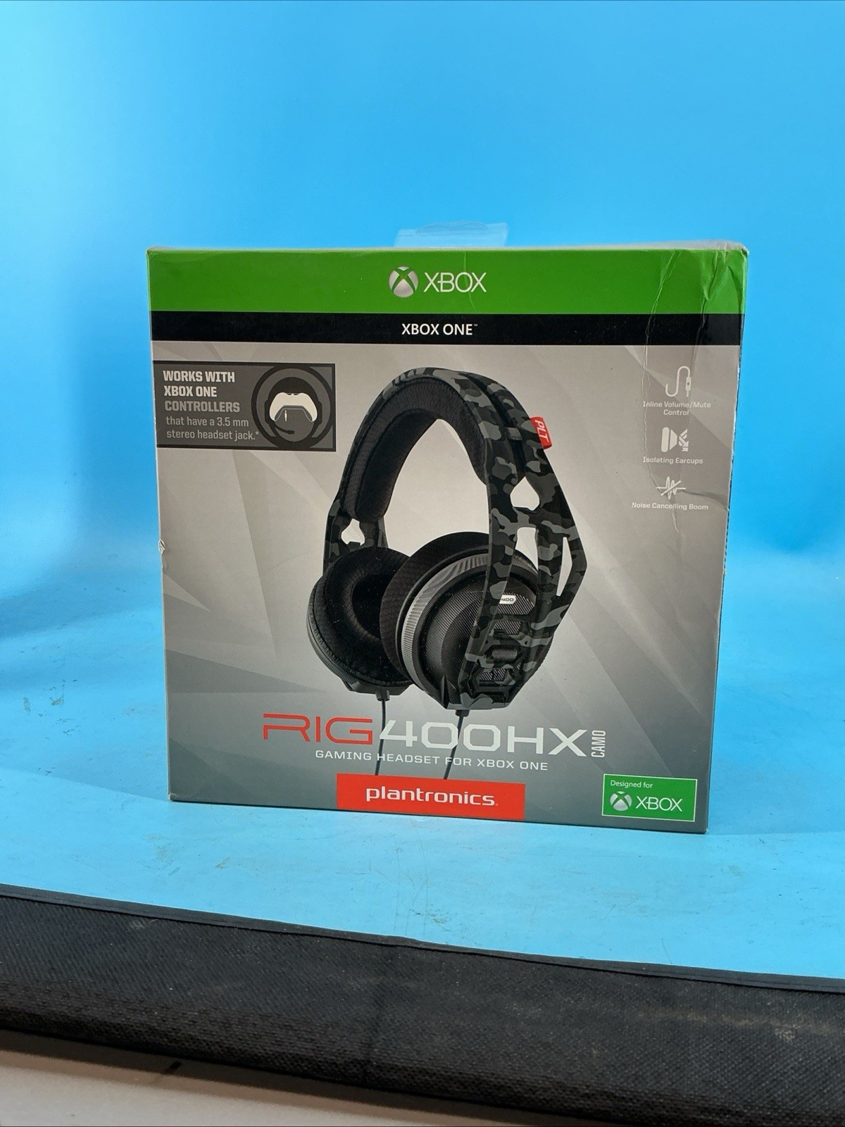 Xbox Rig 400HX headset-forest Camo No Mic Opened Box