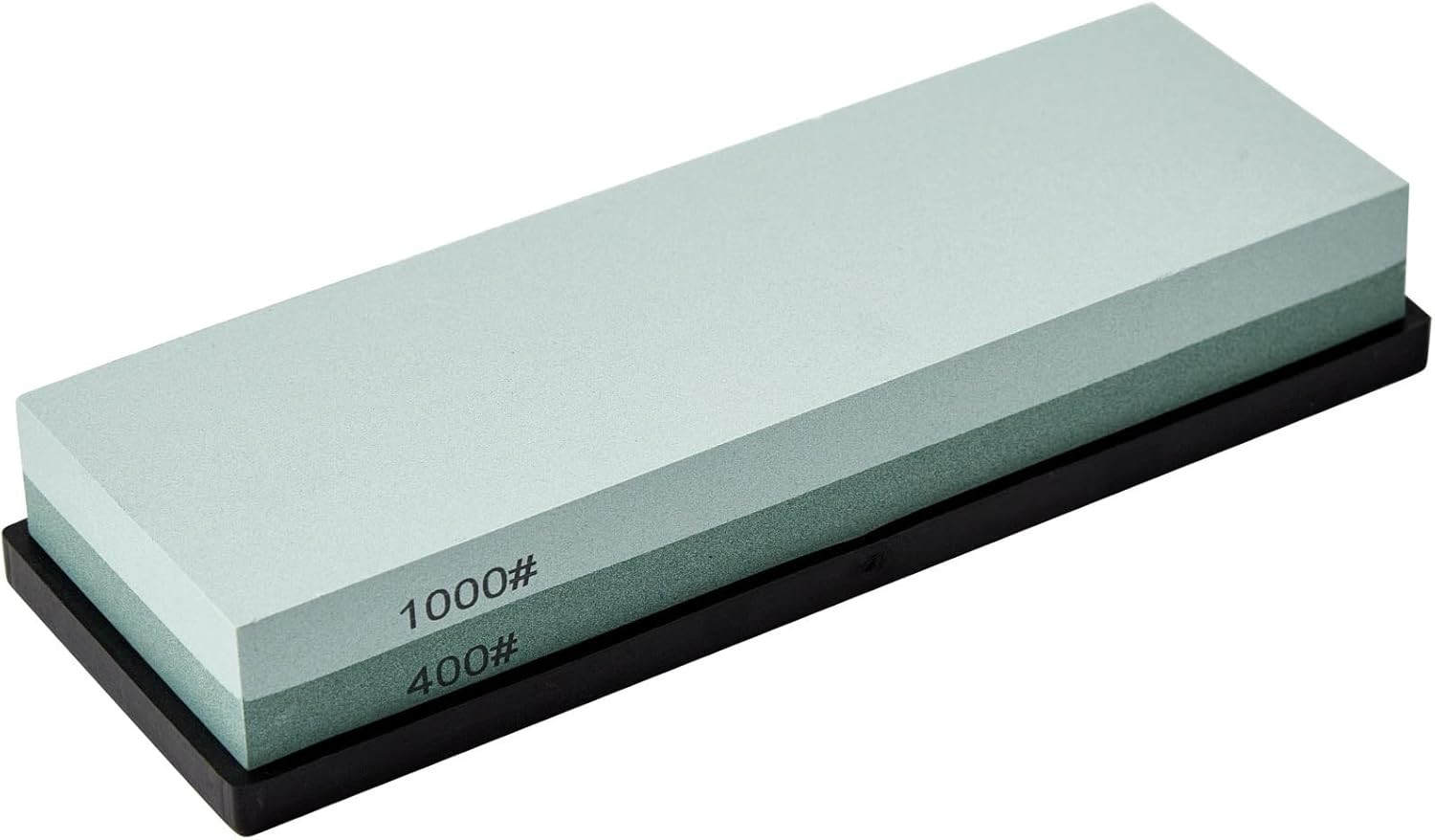 Knife Sharpening Stone with Non-Slip Rubber Base, 400/1000 Grit Premium Whetston