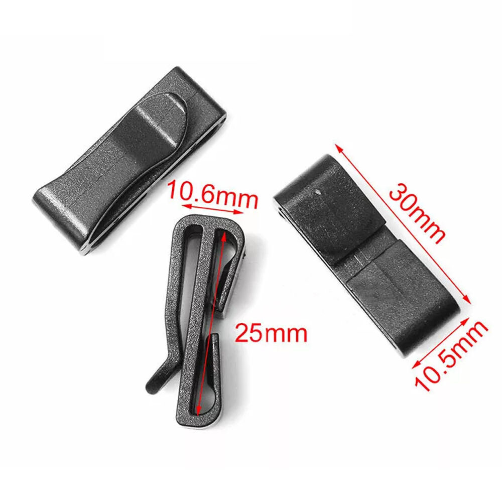 20xQuick-Slip Keeper Buckle Clip MolleTactical Backpack Adjust Webbing Strap 1''