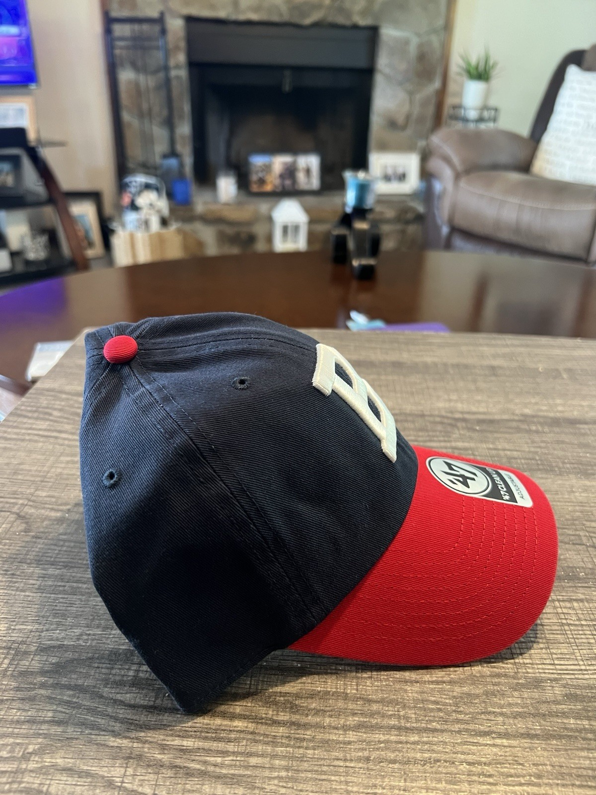 Boston Braves ‘47 Clean Up Hat Navy Red Adjustable MLB Retro B Logo Cap