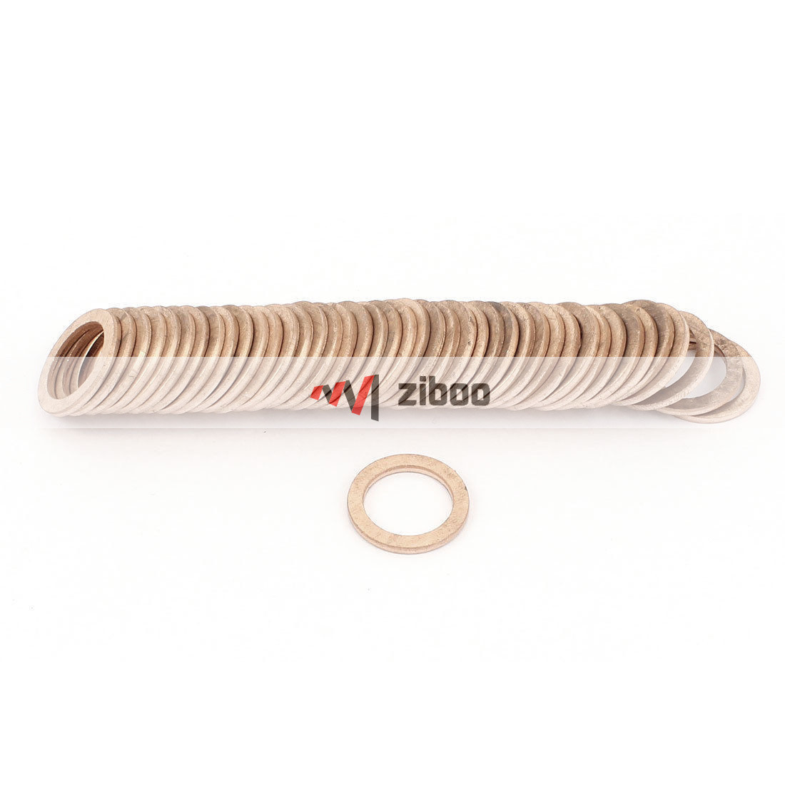 50Pcs 12mmx17mmx1.5mm Copper Crush Washer Flat Seal Ring Fitting 16MPa 1083C