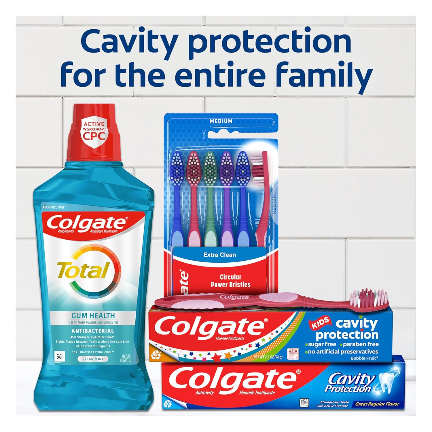 Colgate Cavity Protection Toothpaste with Fluoride, Minty Great Regular Flavor,
