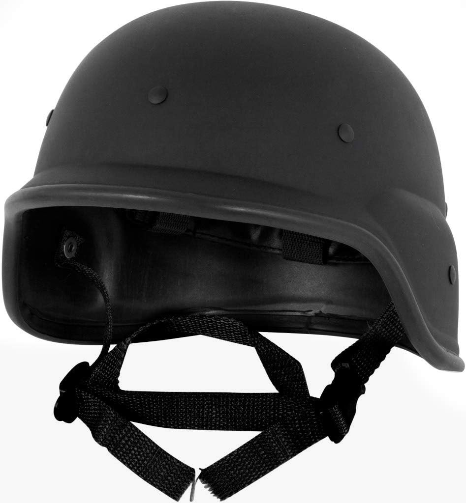 Comfort-Fit Airsoft Tactical Helmet with Adjustable Strap - Black 11x10x7.5