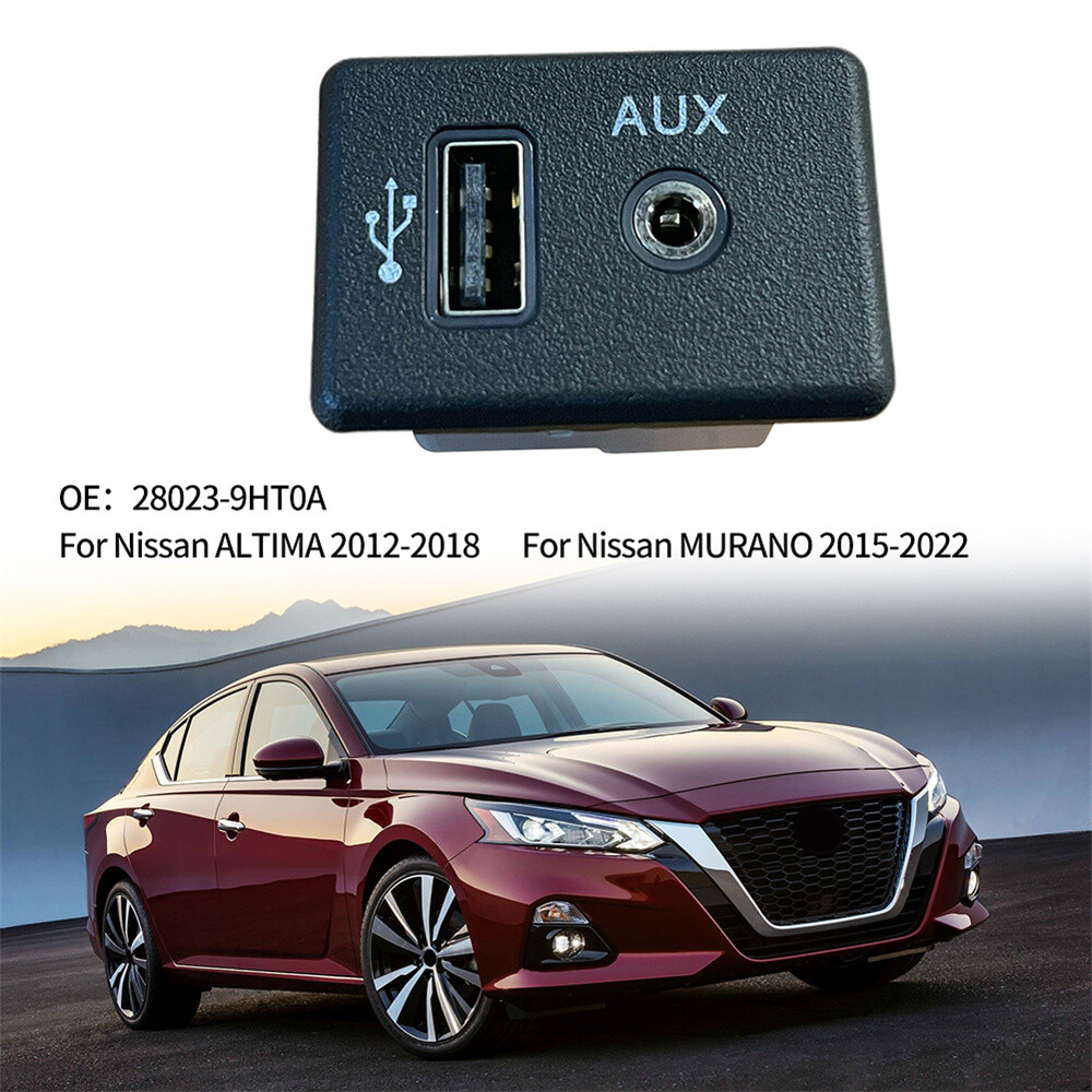 New Audio AUX Socket Plug USB Port For Nissan Altima 2012-2018 Murano 2015-2022