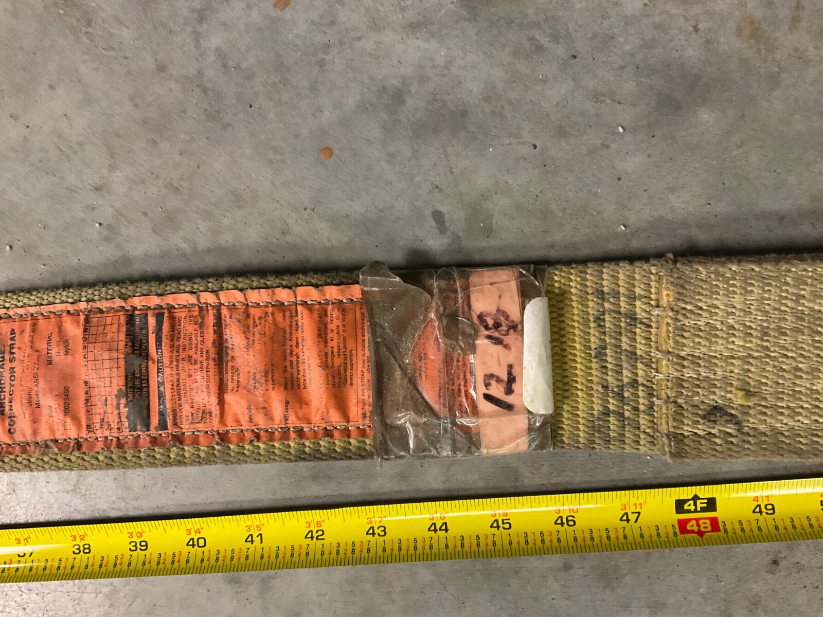 Used MSA 3" x 57" Connector Straps Heavy Duty