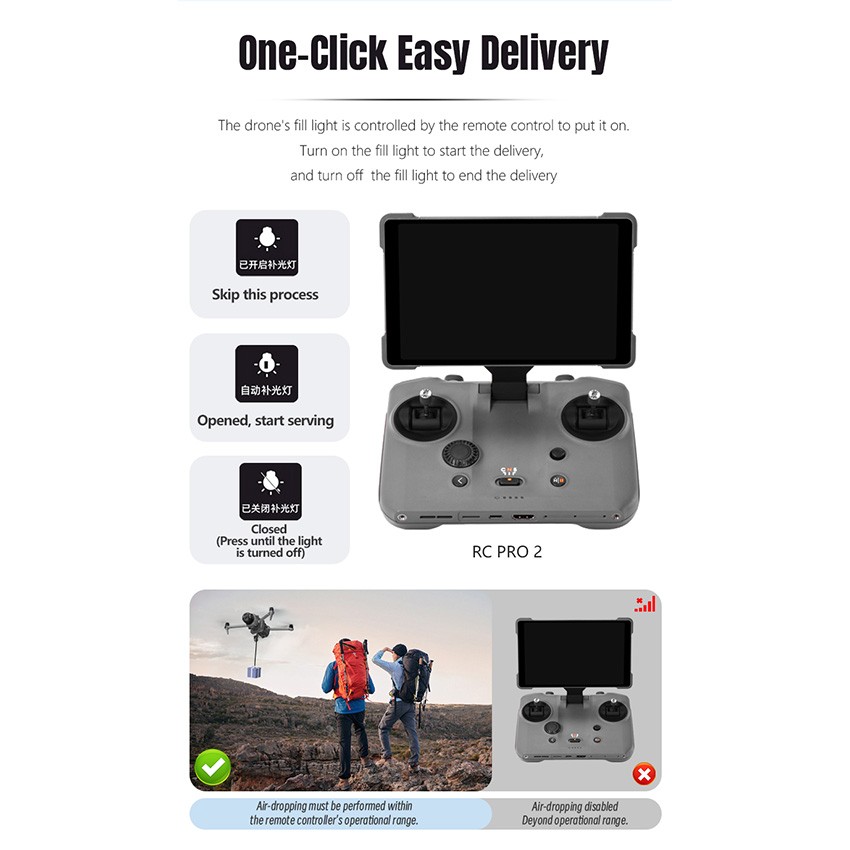 Drone Dropping Payload Delivery Thrower Dropper Device for DJI Mavic 4 Pro