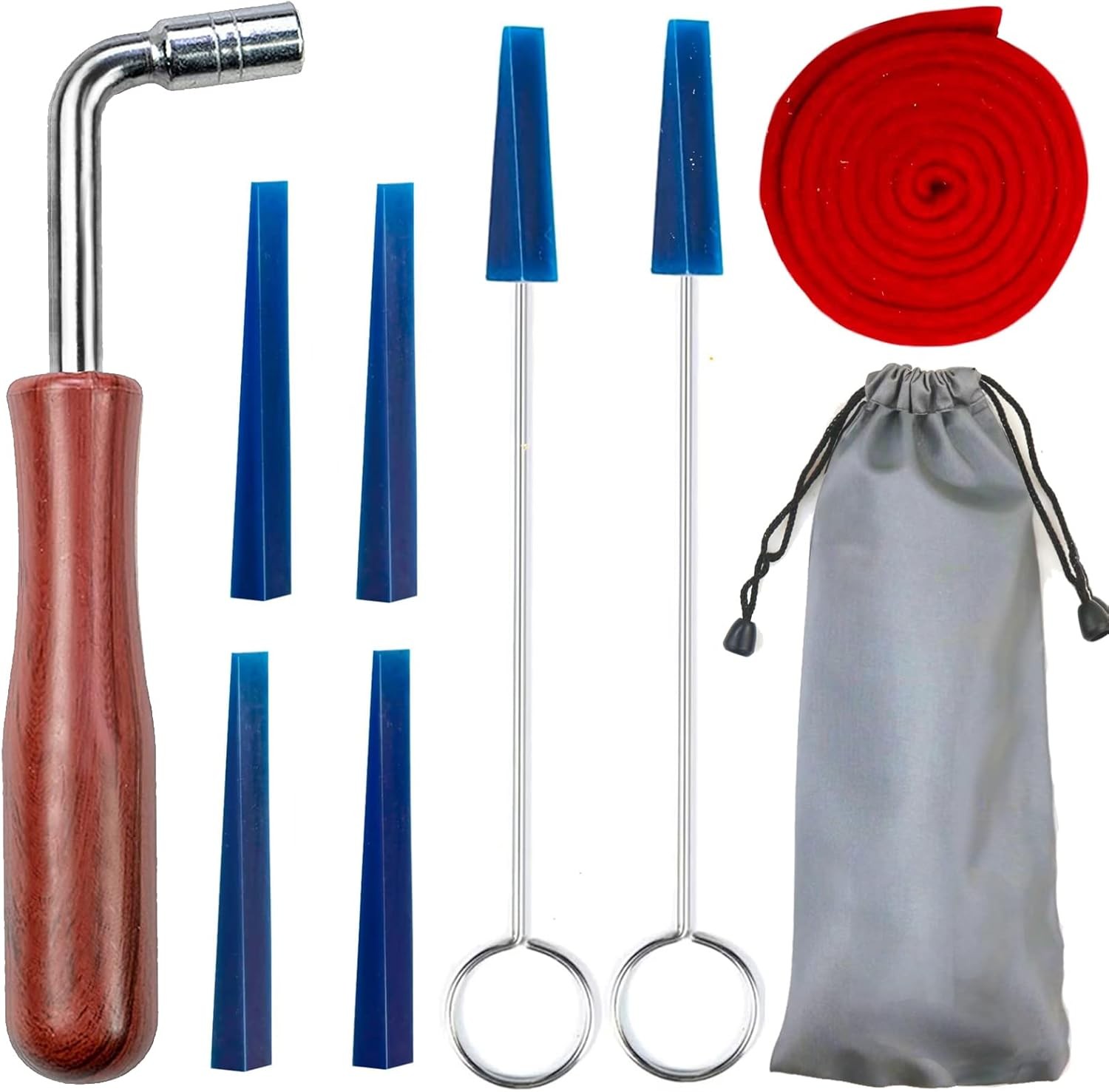 Piano Tuning Kit Professional Wrench Hammer Rubber Mutes Set 8...