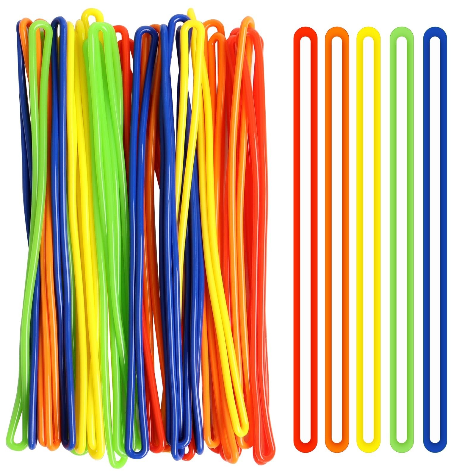 30 Pack Colourful Luggage Tags Bag Tag Loops,6 Inch Luggage Tag Strap for Lug...