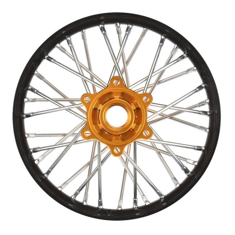 Pro-Line 283700T3 Pro-Spec Aluminum V2 Bead Rear Wheel, Black/Gold: Promoto-MX