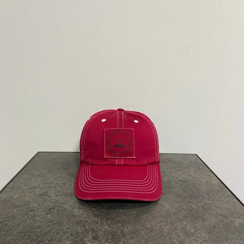 (OS) Supreme 6-Panel Baseball Cap Milano Washed Red Official