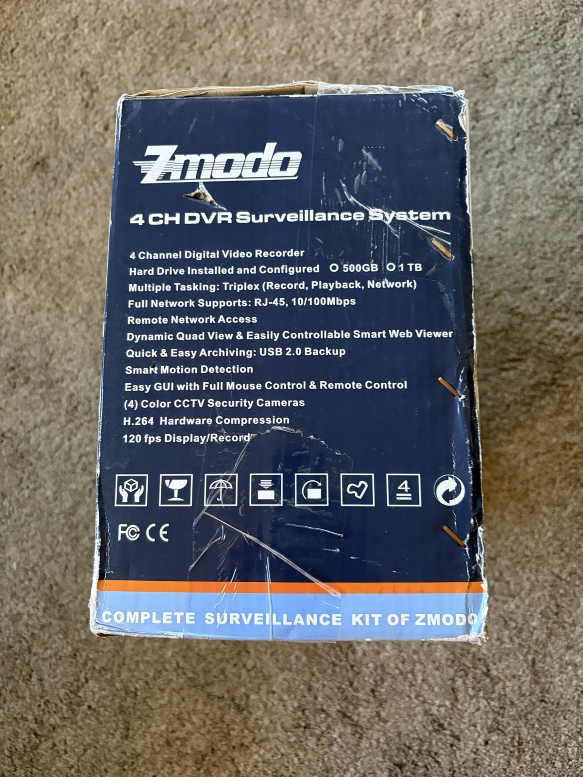 New Zmodo 4 CH DVR Surveillance System Never Opened