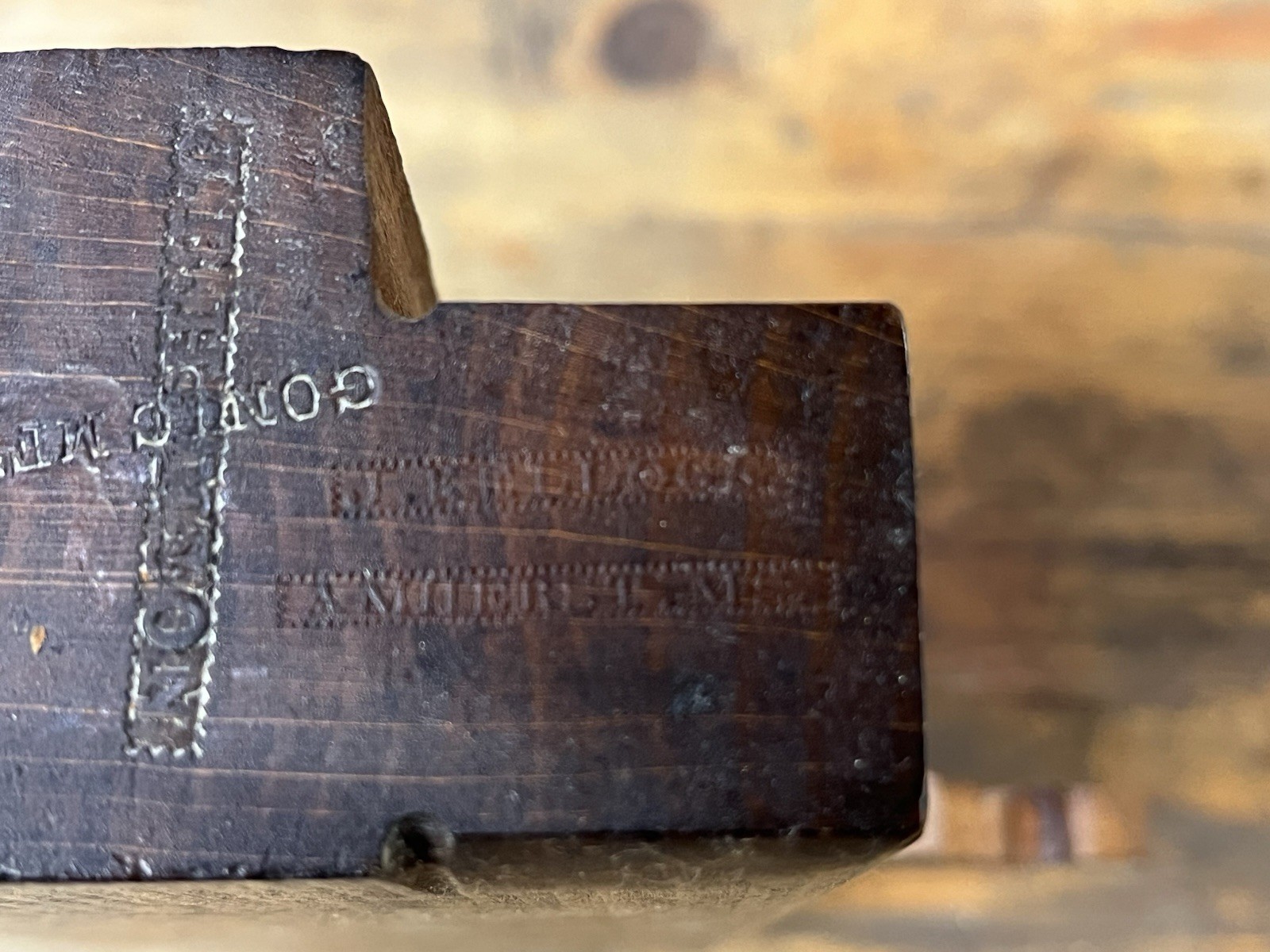 J. Kellogg, Amherst MS, Boxed Complex Molding Plane