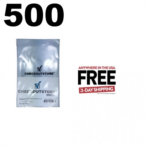 500 CheckOutStore Crystal Clear Silver Age Thick Comic Book Bags ** 1-3 DAY