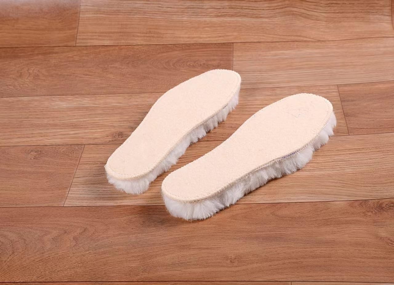 Genius Australian Sheepskin Wool Shoe Insoles for , Warm Wool Shoe Inserts,Ch...
