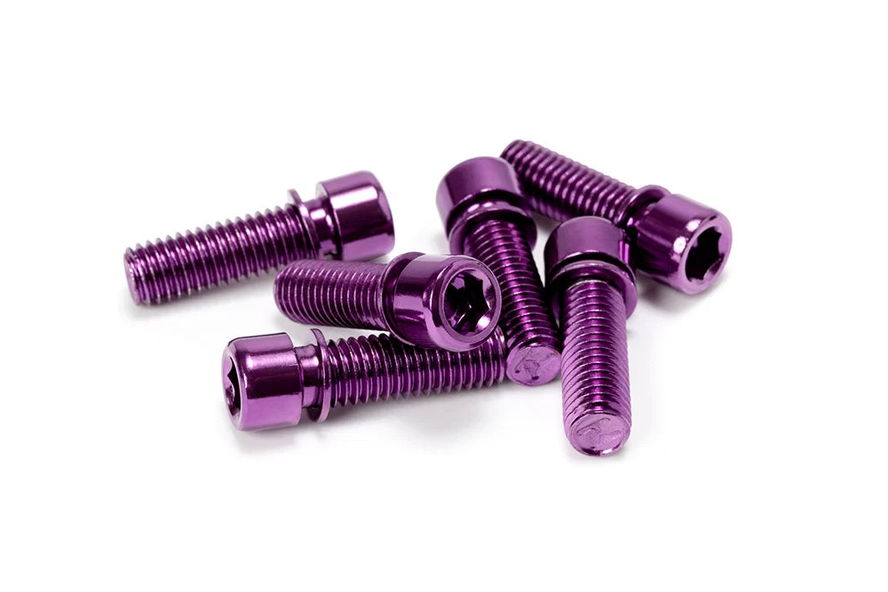 THEORY BMX STEM BOLTS - 8MM x 1.25 - GT-HARO-CULT-ODYSSSEY-KINK-SE-MAFIA -PURPLE