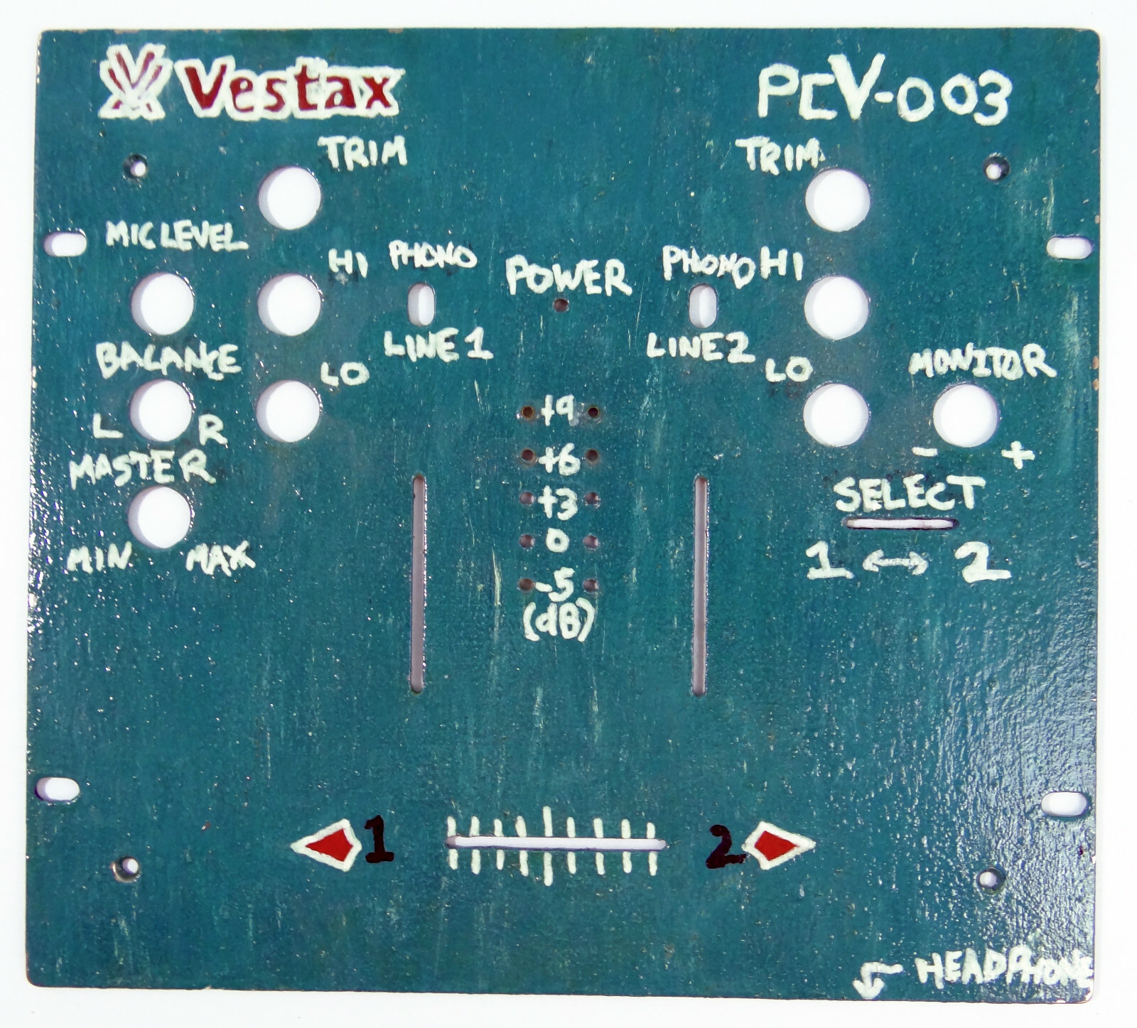 Vestax PCV-003 Scratch Mixer Custom Arcylic Painted Metal Face Plate Cover Parts