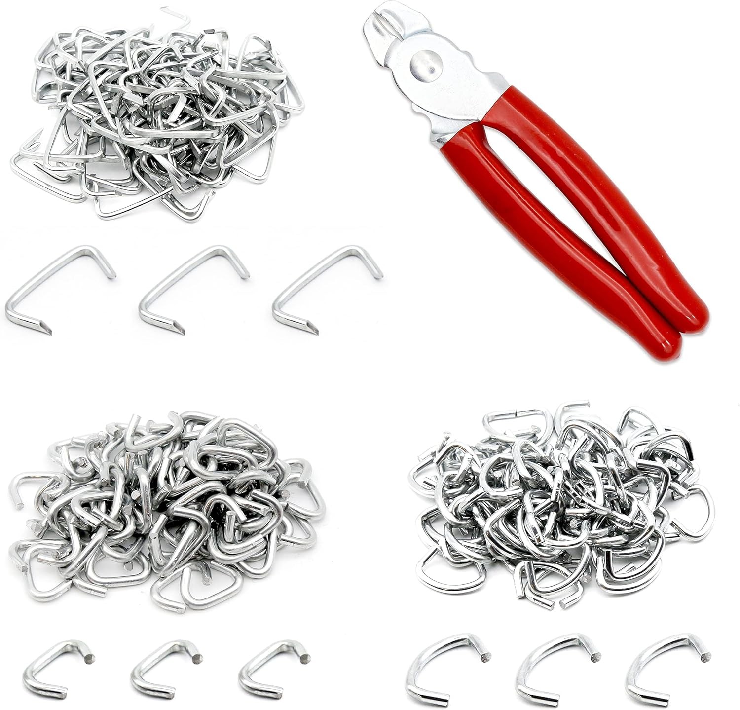 Straight Hog Ring Pliers Kit – Auto Upholstery Installation Tool for Bungee/S.