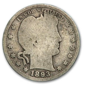 1893-S Barber Quarter - G
