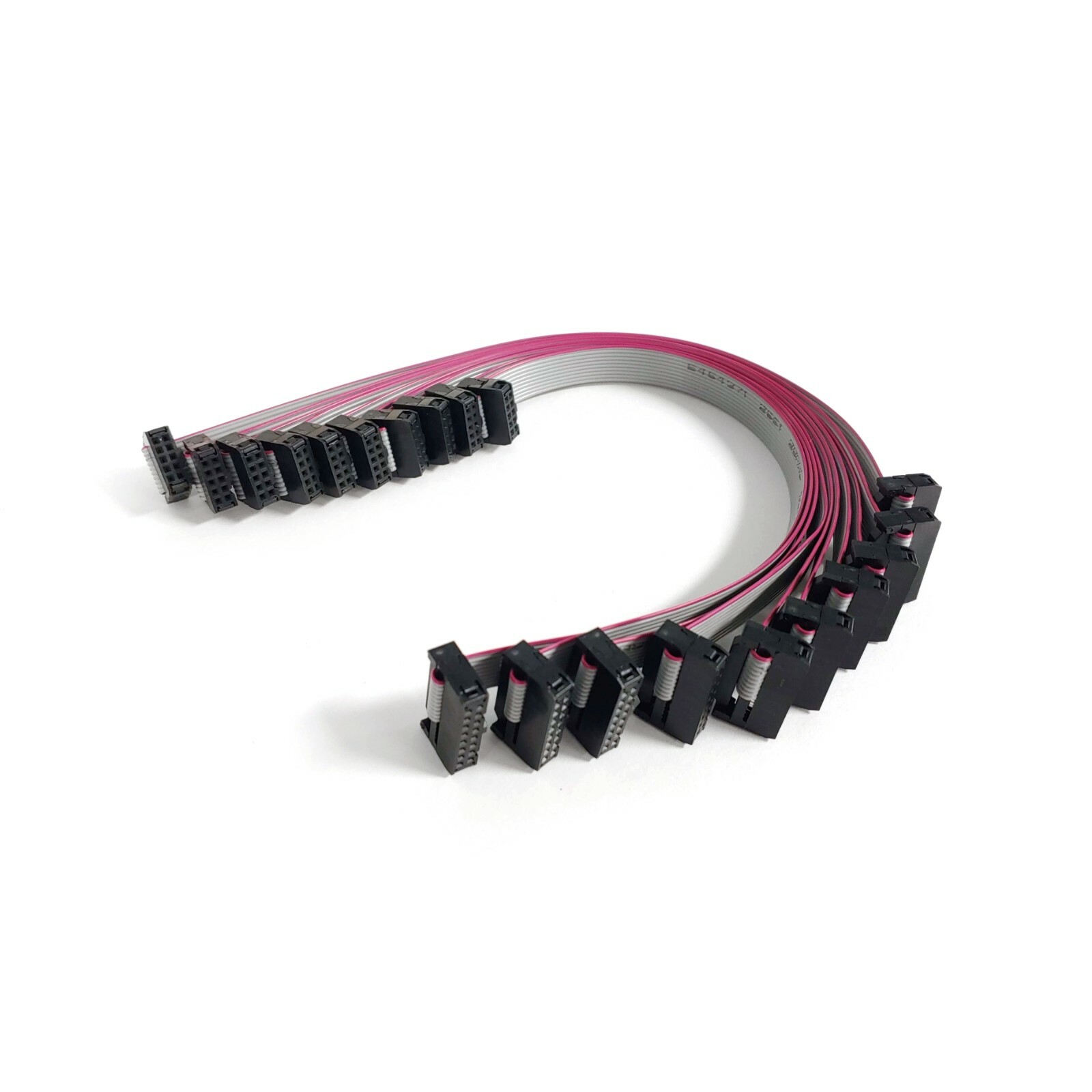 10x Nelson Audio 16P to 10P Power Ribbon Cables for Eurorack Synths - 12" 30cm