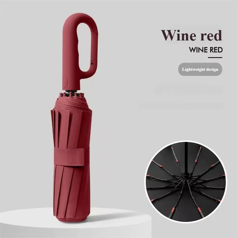 1pc 20-Rib Automatic Folding Umbrella Men Women Strong Windproof Sun Rain - NEW