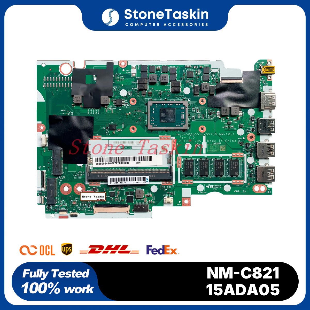 GS450&GS550&GS750 NM-C821 For Lenovo IdeaPad 3 15ADA05 Laptop Motherboard