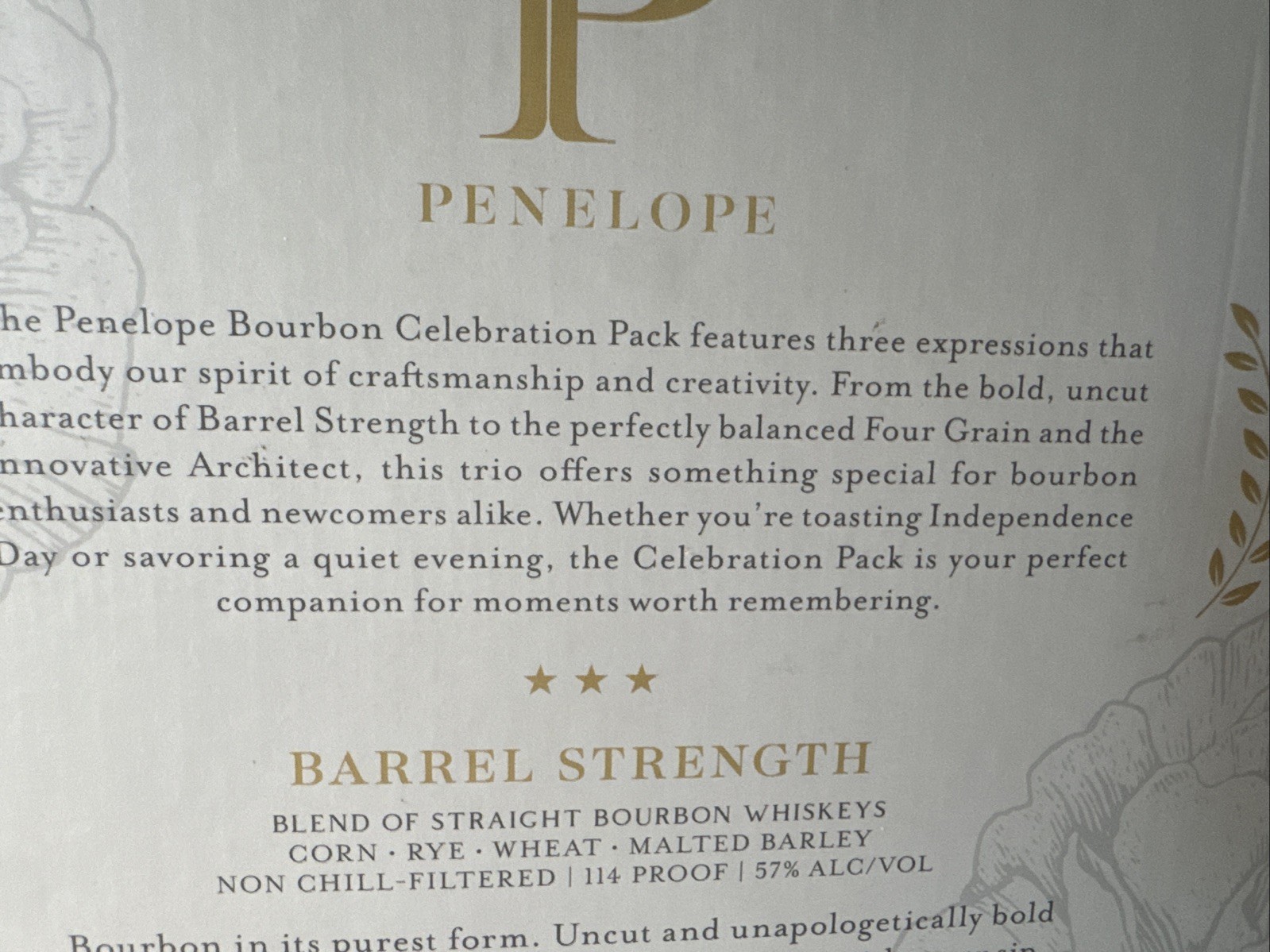 Empty Penelope USA Celebration Pack Collection Whiskey Bottles Barrel Architect