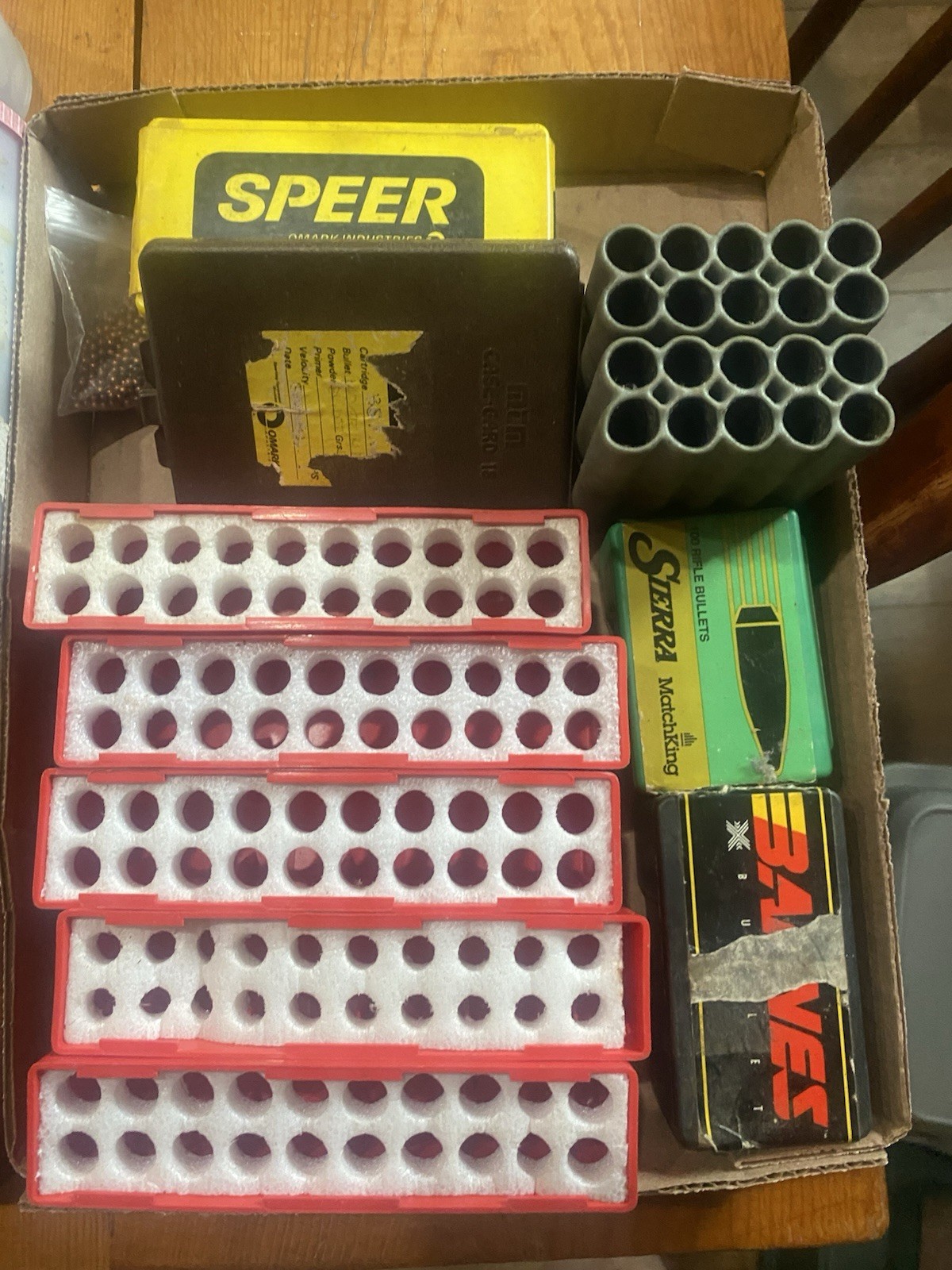 Reloading Block Tray, Multiple Calibers Trays 45 & 50 Caliber Wads Lot Supplies