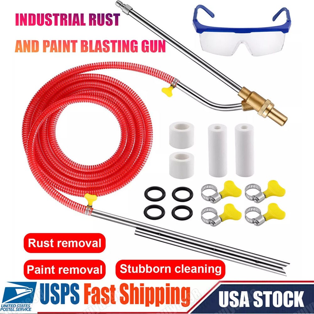 Pressure Washer Sandblasting Kit, 5000 PSI Wet Sandblaster Attachment, Power...